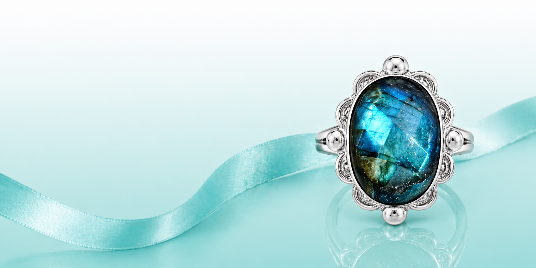 Silver+Natural Gemstones Rings