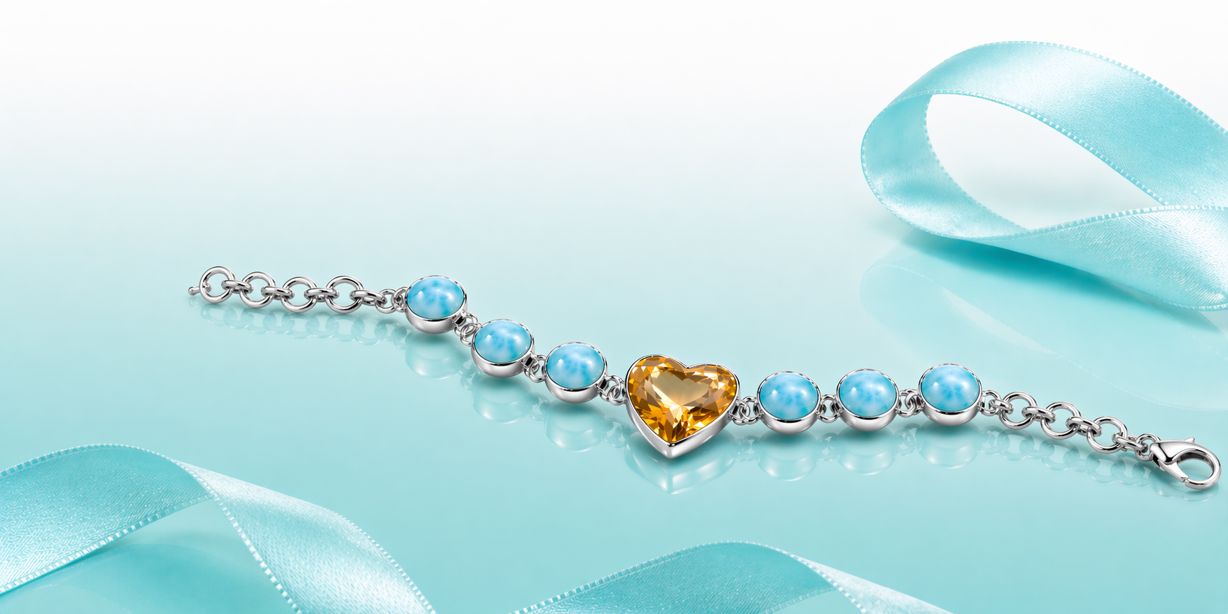 Silver+Natural Gemstones Bracelets