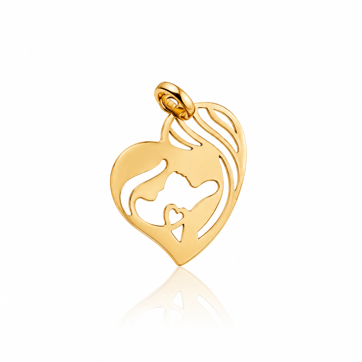 14K Mother and Daugther Gold Pendant