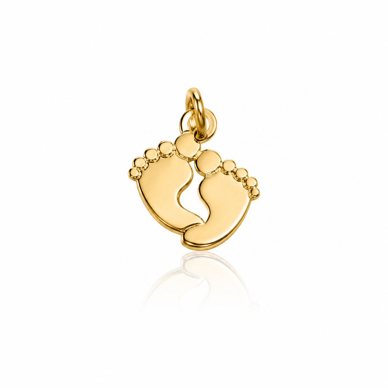 14K Baby Feet Gold Pendant