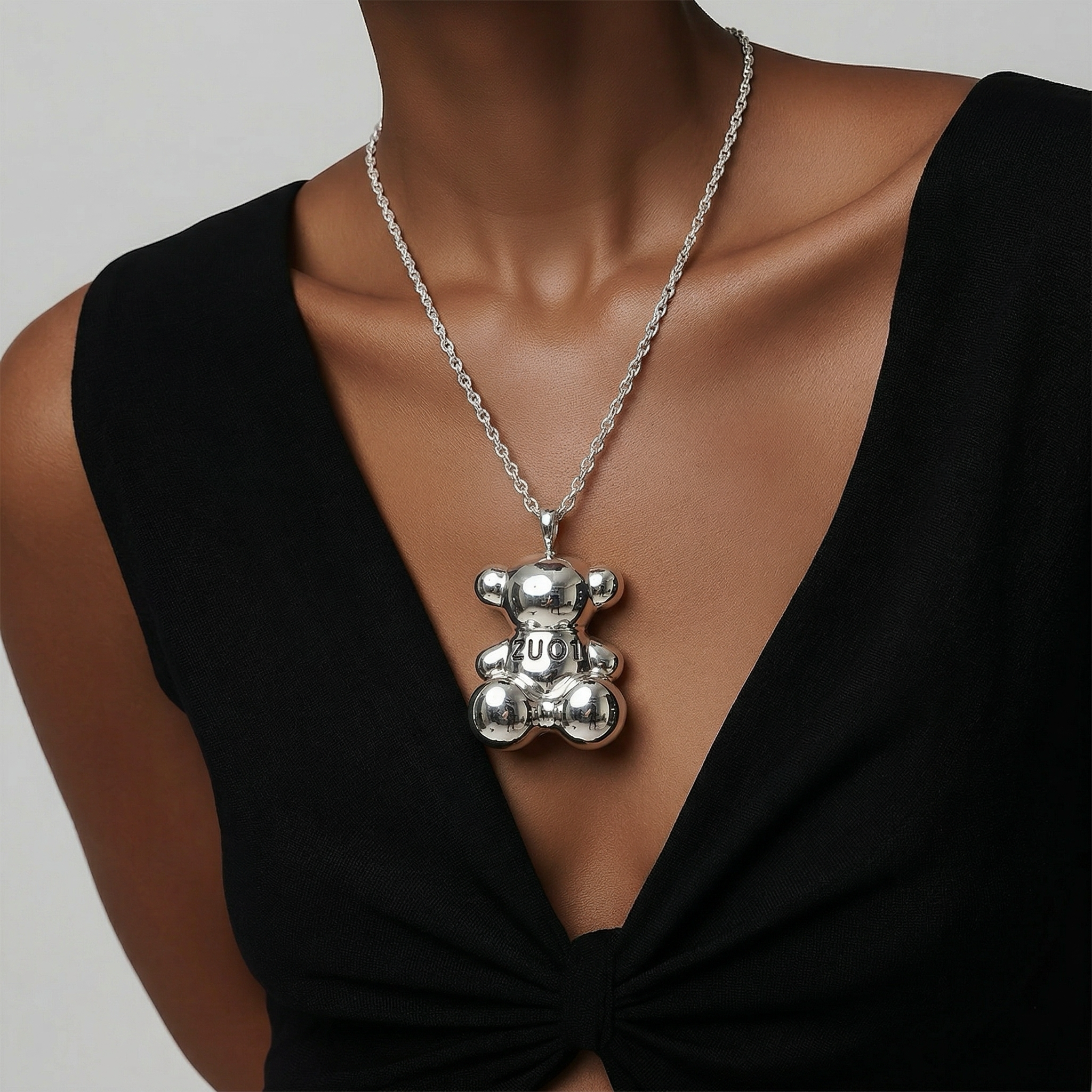 TOUS-Inspired Teddy Bear Pendant
