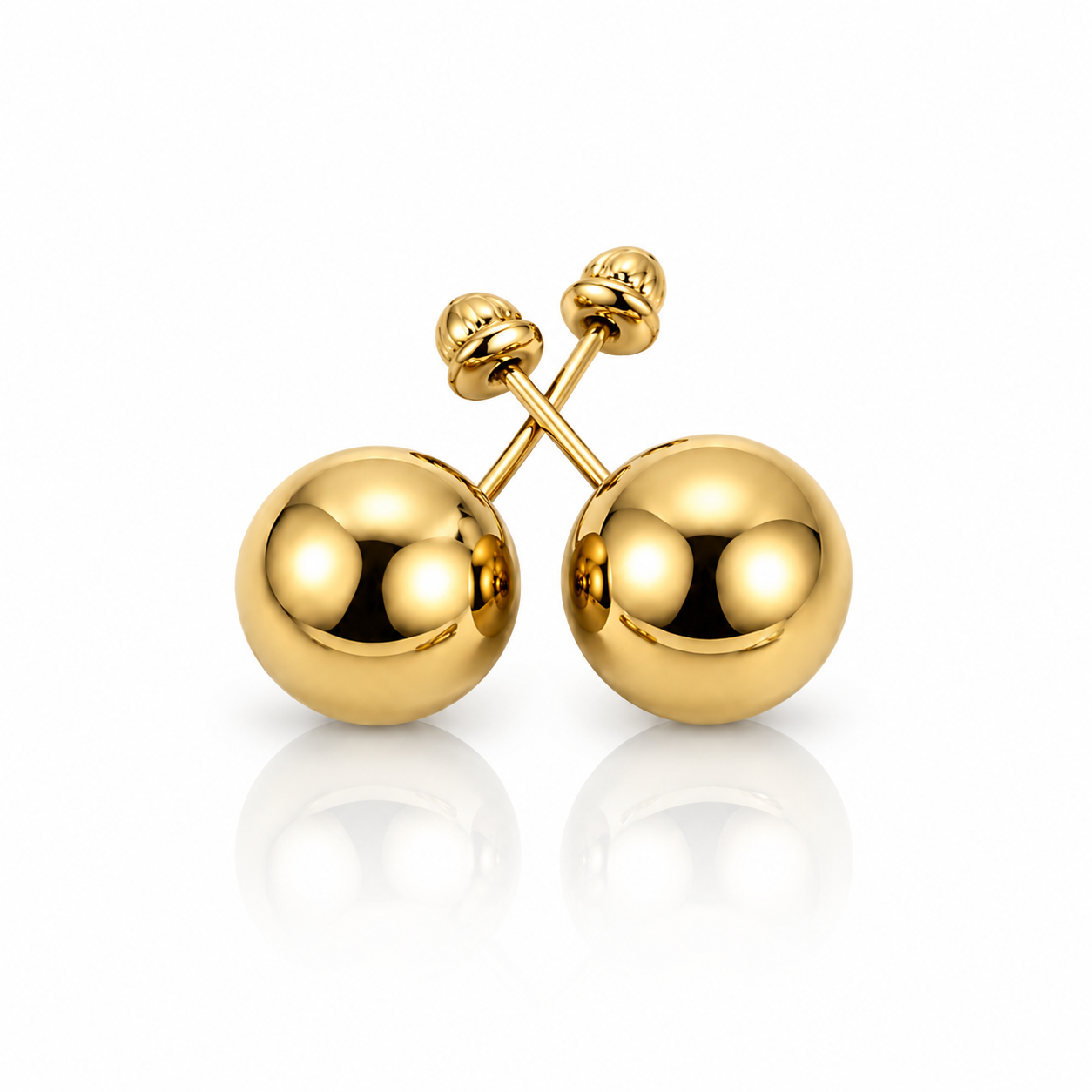 10K Ball Stud Gold Earings