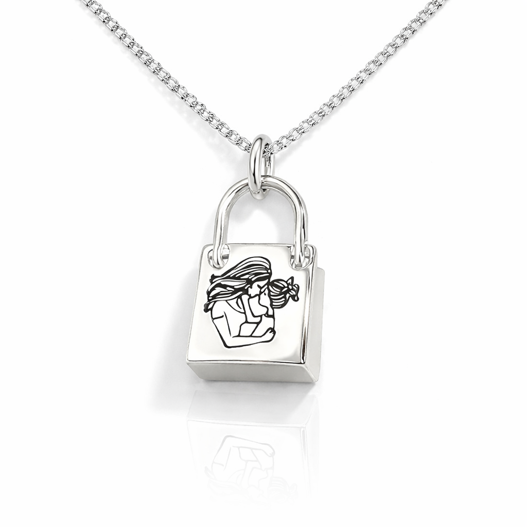 The AzzuZu Sterling Silver  “Mom & Daughter” Handbag Pendant Charm