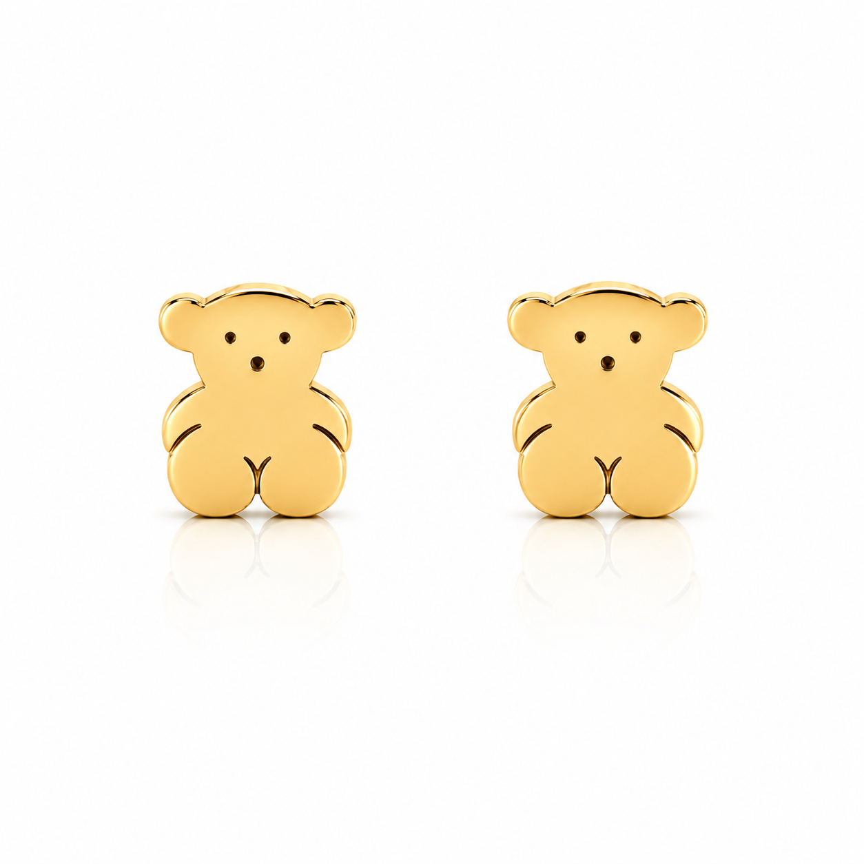 10K Bear Tiny Stud Gold Earings