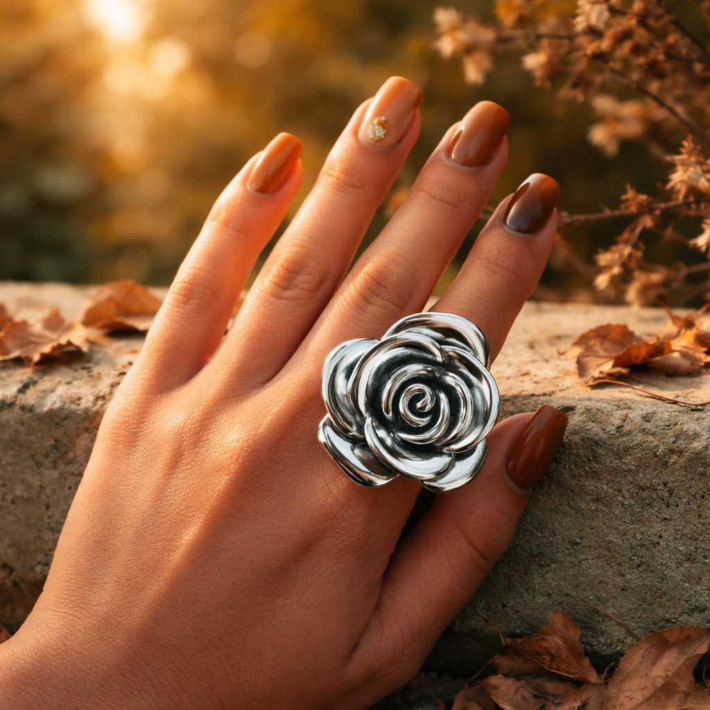 Midnight Rose Statement Ring