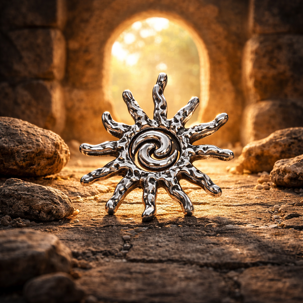 Solar Spiral Emblem Pendant