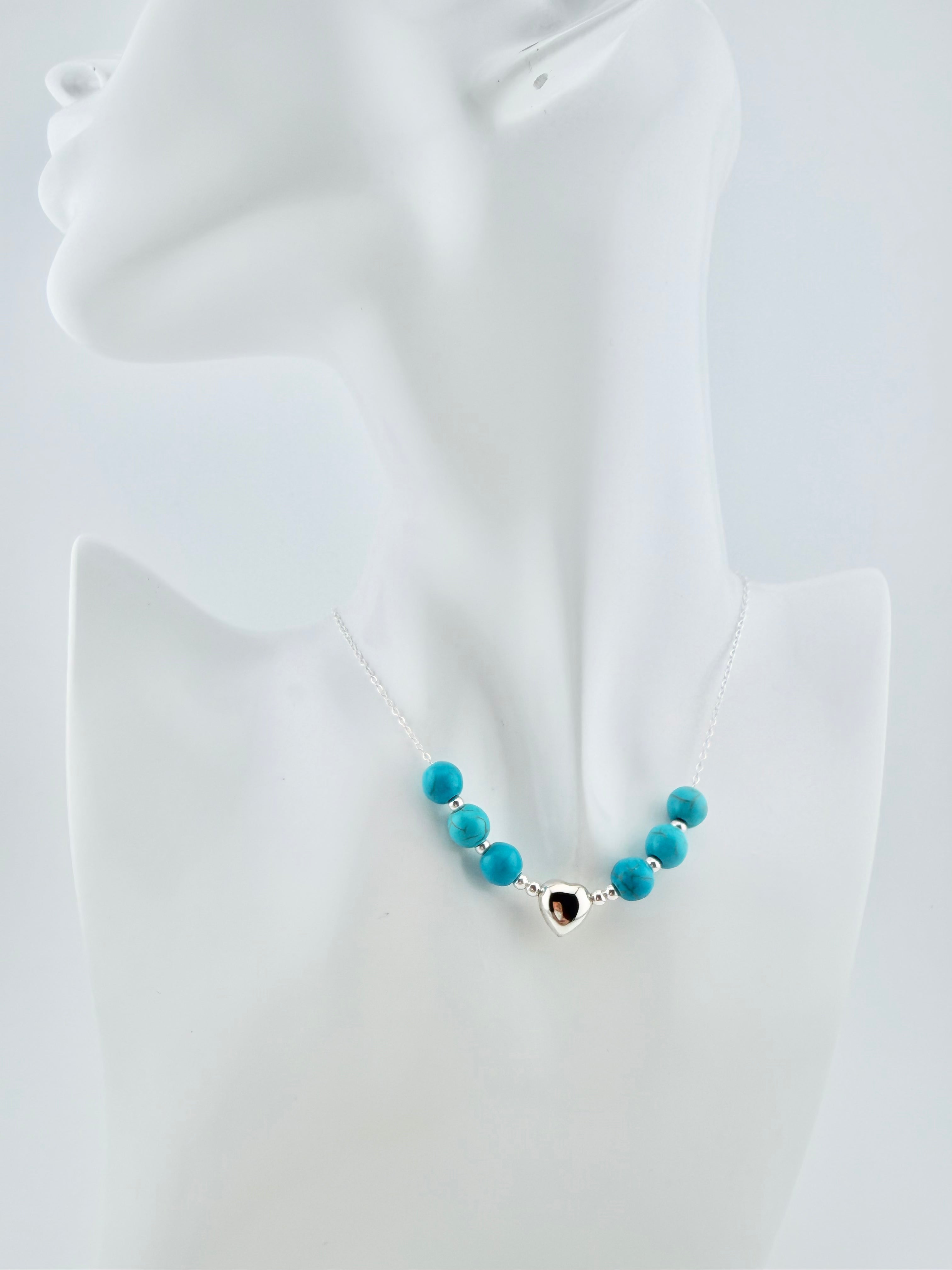 Turquoise Heart Pendant Necklace