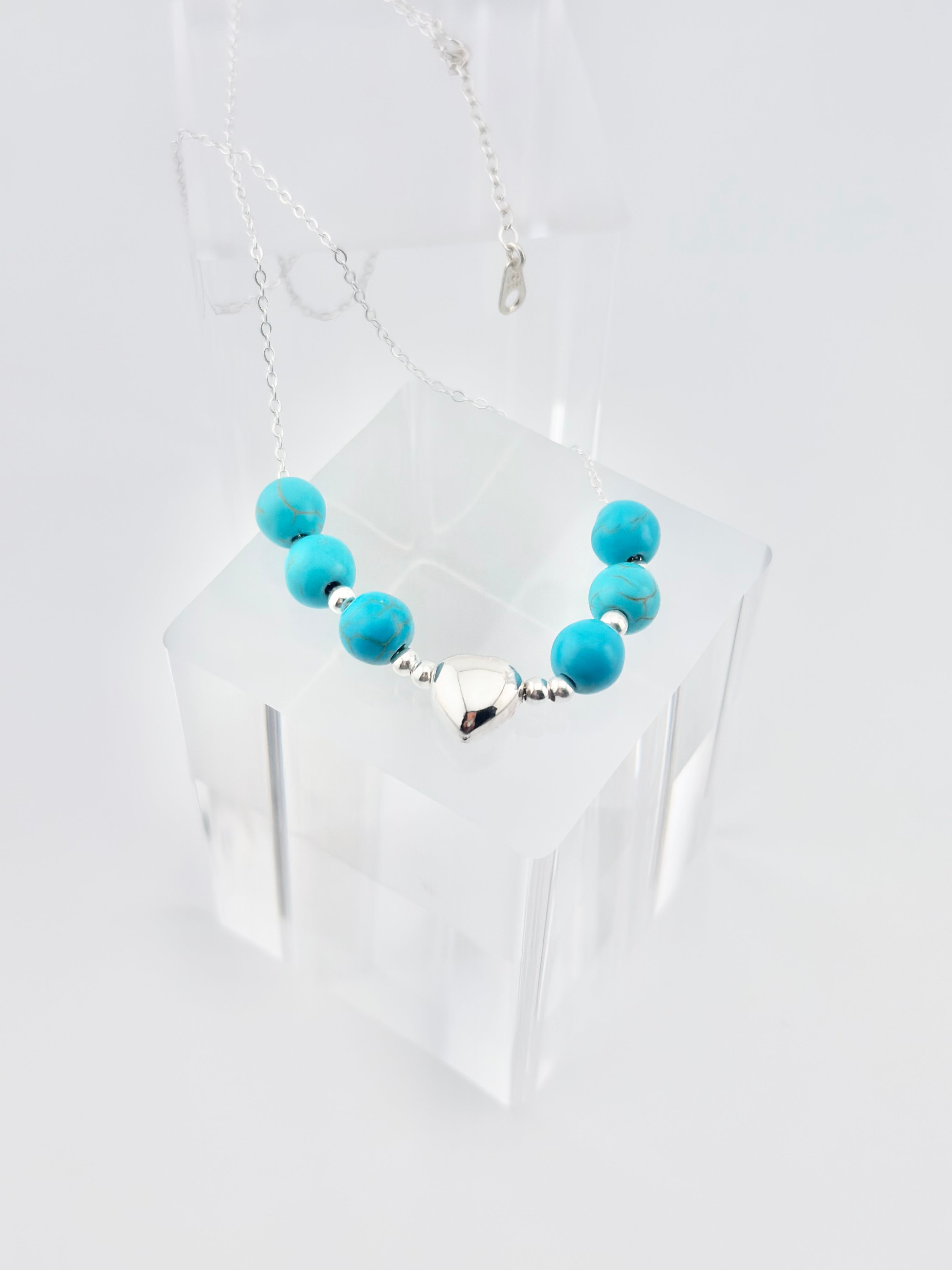 Turquoise Heart Pendant Necklace