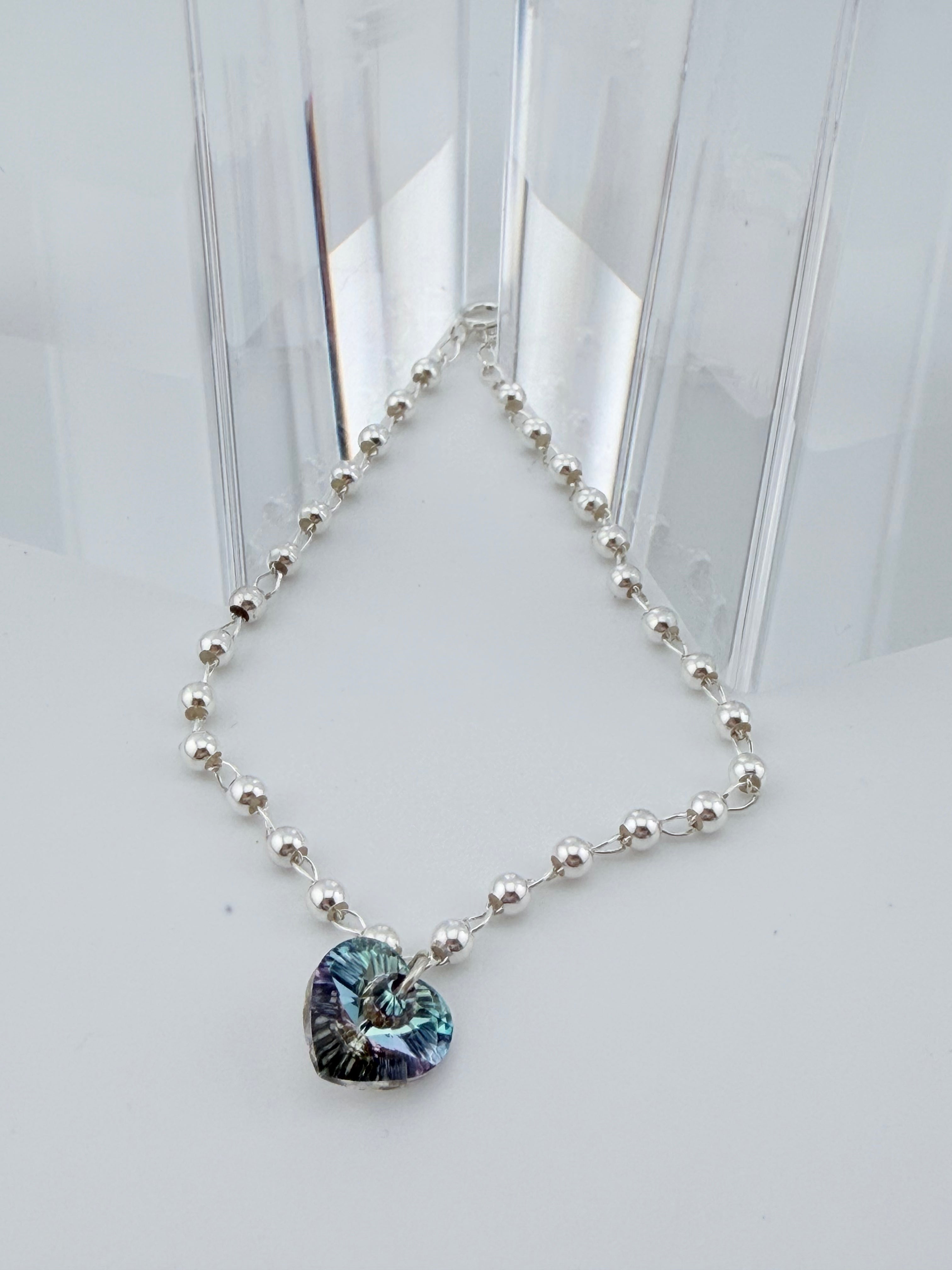 Pulsera de Cuentas de Plata Ley con Cristales Swarovski Mysticos