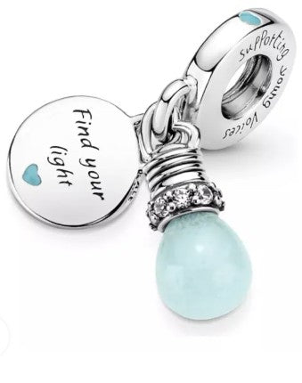 Charm Colgante Bombilla “Find Your Light” (Brilla en la Oscuridad)